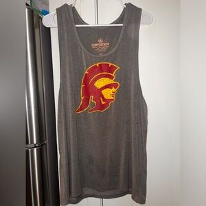 Campus Crew | Gray Men’s Tank Top Trojan Logo | Size M
